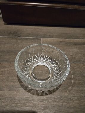 Fairy Lamp Top Only!! Clear Cut Glass Tea Light Candle Holder